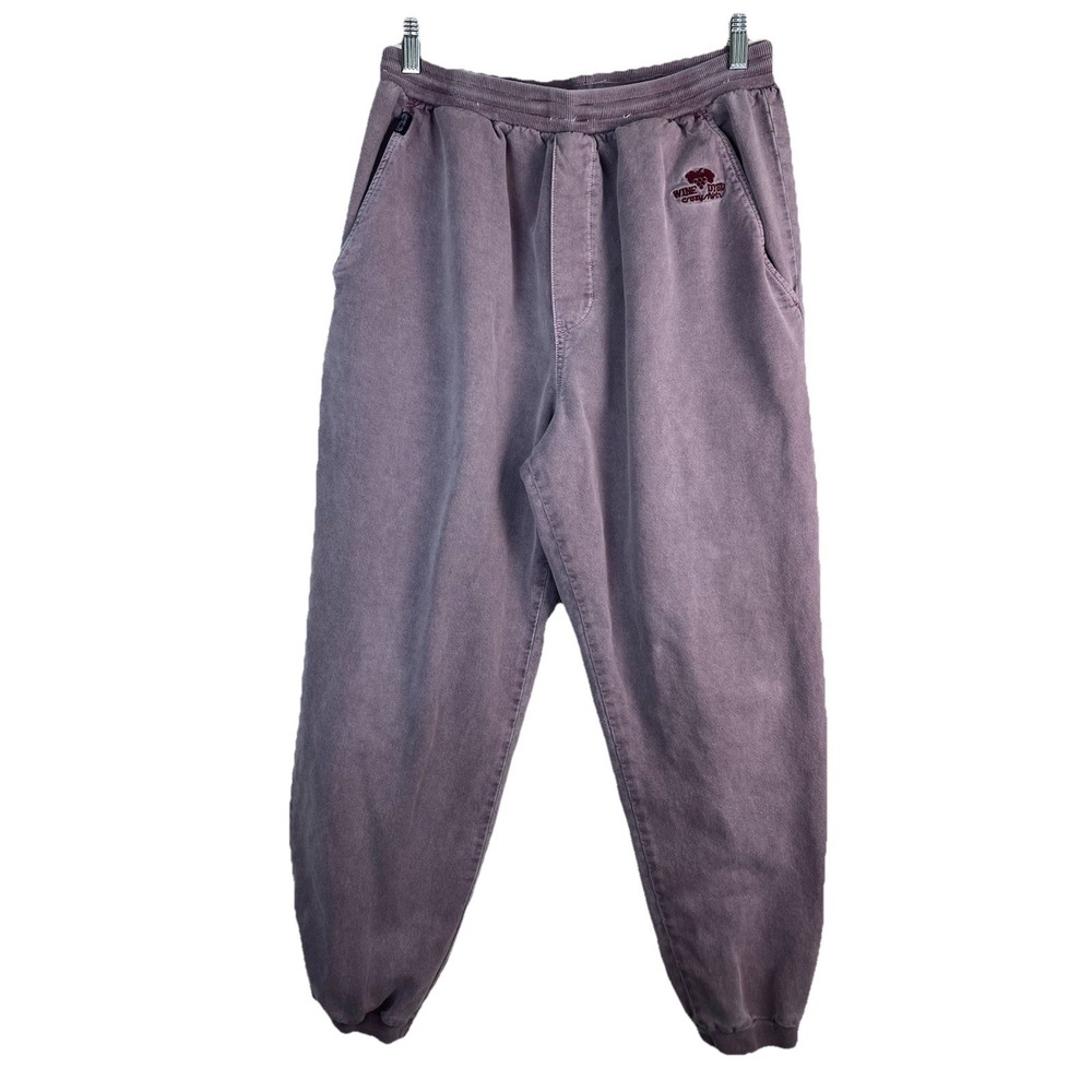 Crazy Shirts Hawaii Original L Purple Wine Dyed Cotton Jogger Pants